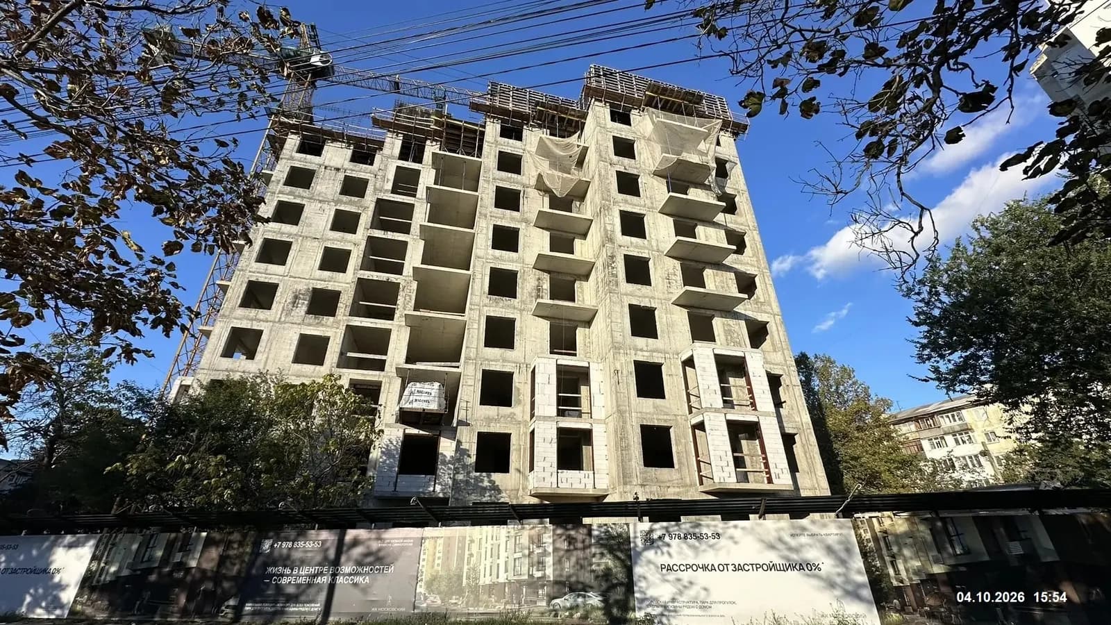 Московский: ход строительства, октябрь 2026